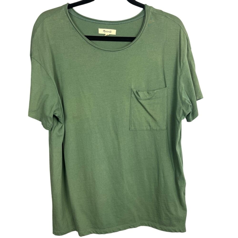 Madewell 100% Cotton Green Tee Size M
